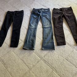 Three (3) women blue jean or pants for only $10.00