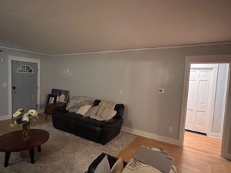 Black leather couch