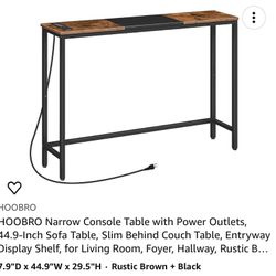 Console Table with Power Outlets