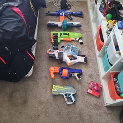 Assorted NERF GUNS, With Extra Ammo