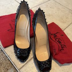 Christian Louboutin Spiked Leather Heels size 41