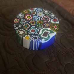 Vintage Italian Murano Millefiori Art Glass Display Piece / Paperweight