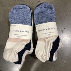 NWT Lucky Brand Ladies Super Soft No Show Socks 20 pairs 