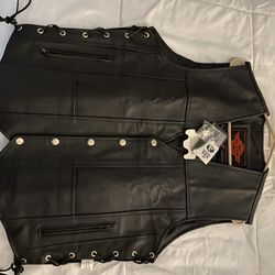 Biker Leather Jacket Vest! Brand New With Tags