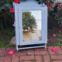 Super Cute Antique Medicine Chest With Towel Bar