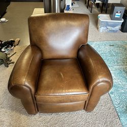 Pottery Barn Leather Recliner Chair