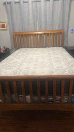 Bed frame with headboard