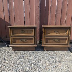 Vintage Pair Of Nightstands 