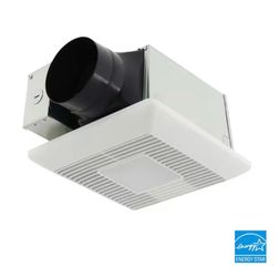 Panasonic Whisper Mighty LED Bathroom Exhaust Fan, 70–90 CFM, Ceiling/Wall Mount
