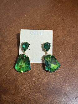 NWT Emerald Green Statement Earrings by Cara