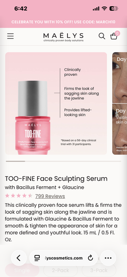 Maelys face sculpting cream