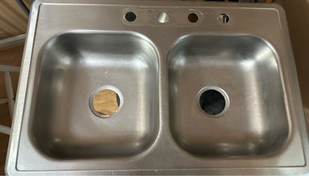 Stainless Steel Double Basin Drop-In Kitchen Sink