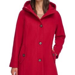 Tommy Hilfiger Women's Hooded Button-Front Coat, Created for Macy's  Size XS Approx. 32" long  MSRP $320  Product Details Elevate your cold weather wa