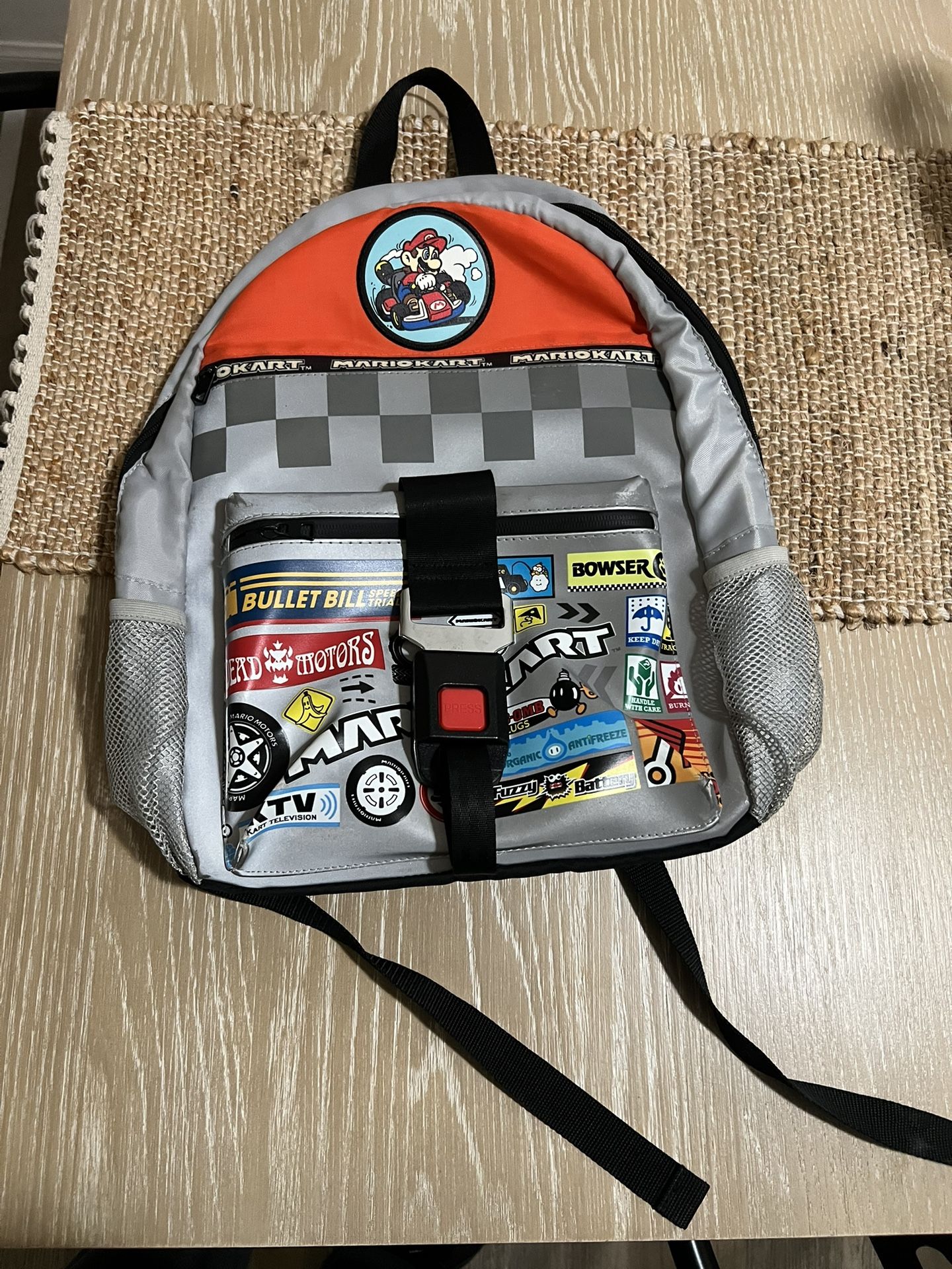 Mario Backpack 16” Wide By 17” Tall