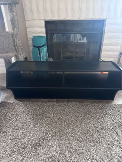 IKEA black TV stand/entertainment center