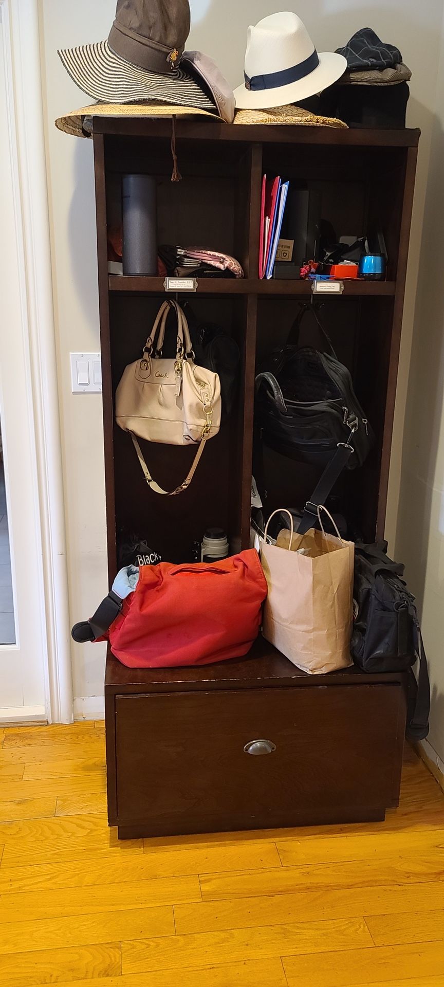 Entryway Bench With Coat Rack And Storage