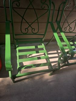 2 EXPENSIVE IRON CHAIRS VINTAGE 500
