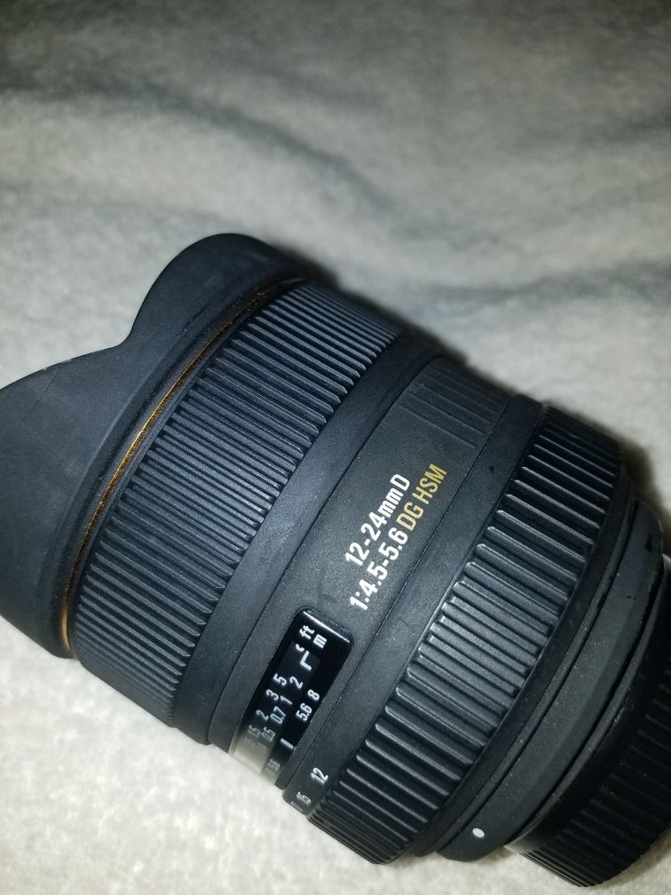 Sigma 12-24mm wide angle camera lens (reduced)