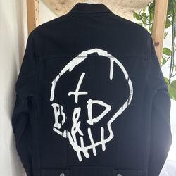 G-Eazy Signature Series The Beautiful & Damned Black Denim Jacket. Sz X-Small