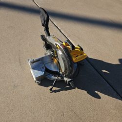 Dewalt Chop saw with a blade.