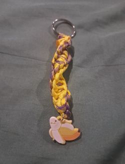 Braided Paracord Keychain with Banana Charm