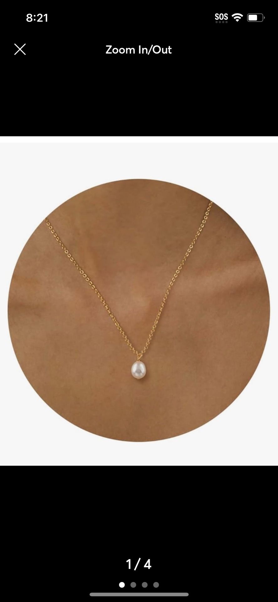 Pearl Necklaces for Women Gold Necklace 14k Gold Plated