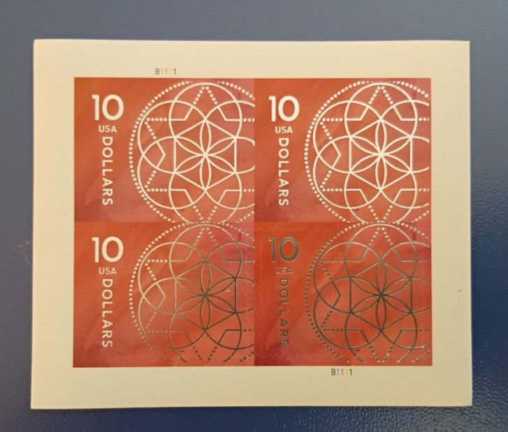 1 Sheet 🇺🇲 $10.oo Stamps USPS Priority Mail - Express Overnight Postage