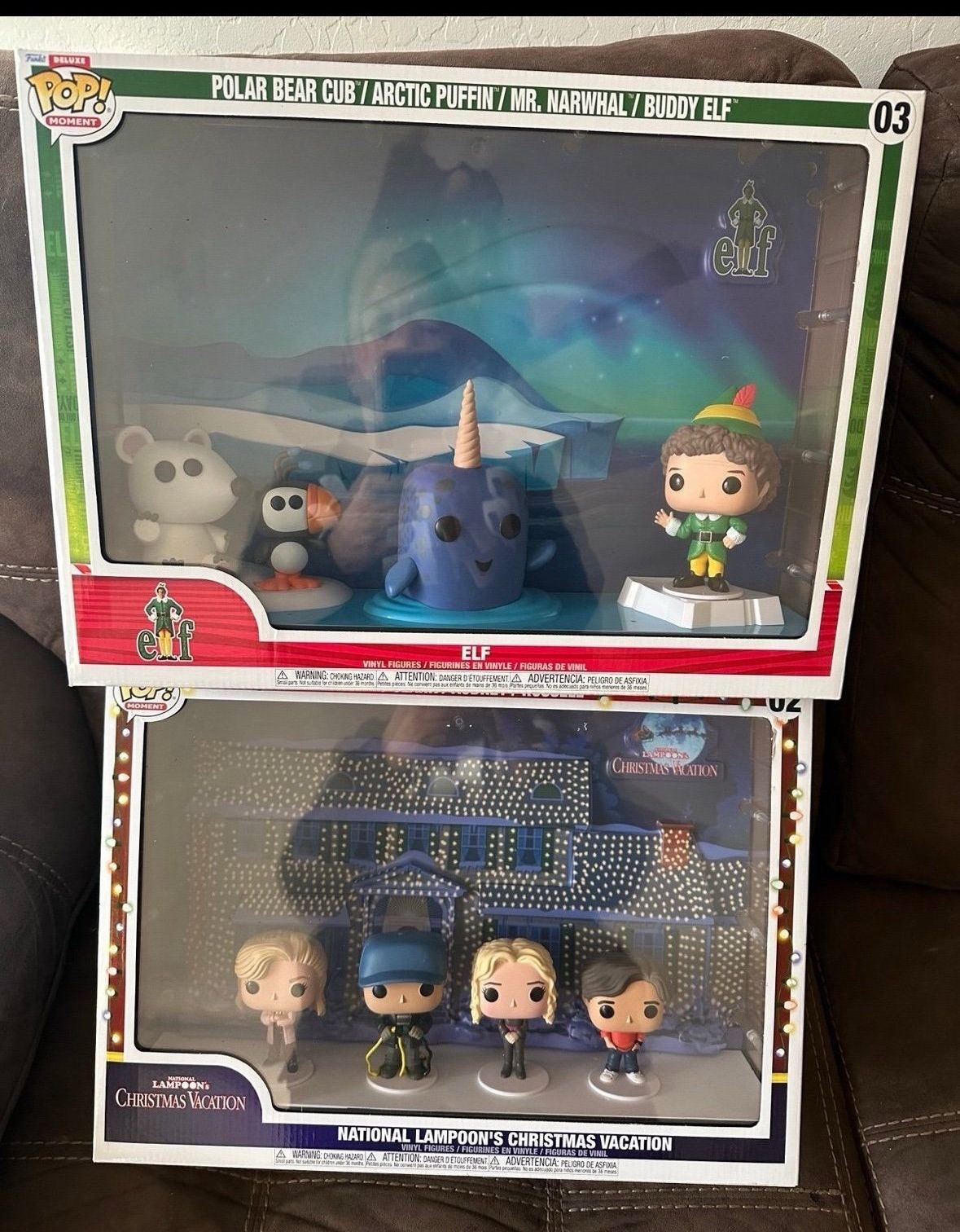 New set of 2 huge Funko pop scenes Elf and national lampoons vacation