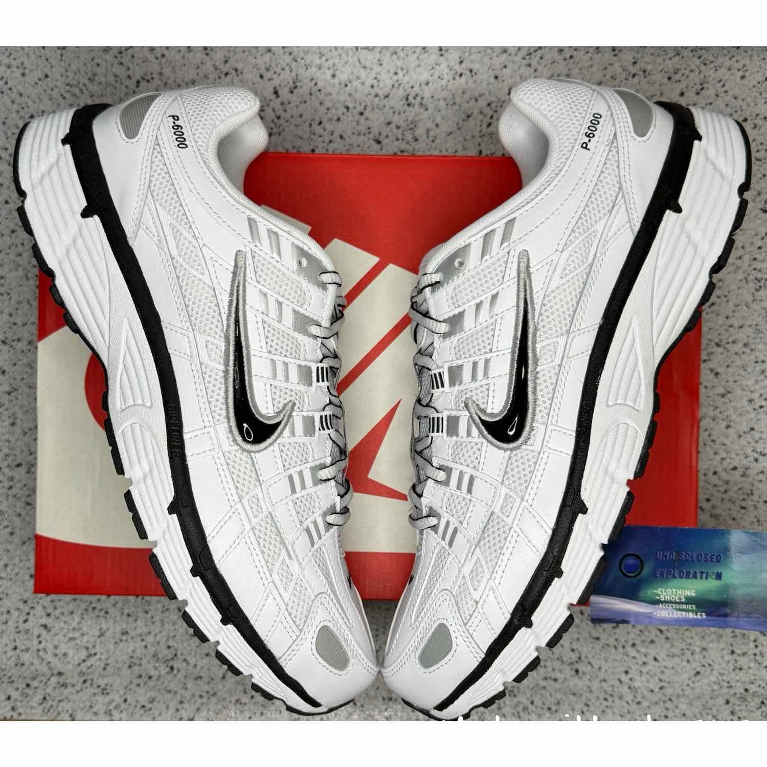 Nike P-6000 White Metallic Silver 10.5 Men