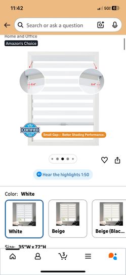 Persilux Home Or Office Blinds White Cordless