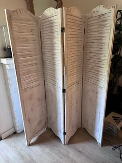 Vintage Four Panel Room Divider