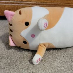 Super Cute Long Cat Plushie, Pillow Or Just To Relax With; Like New, Rarely Used.  Zipper On Neck.