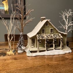 Christmas Currier & Ives The Old Farm House