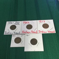 1861 To 1865. INDIAN HEADS. ENTERTAINING OFFERS