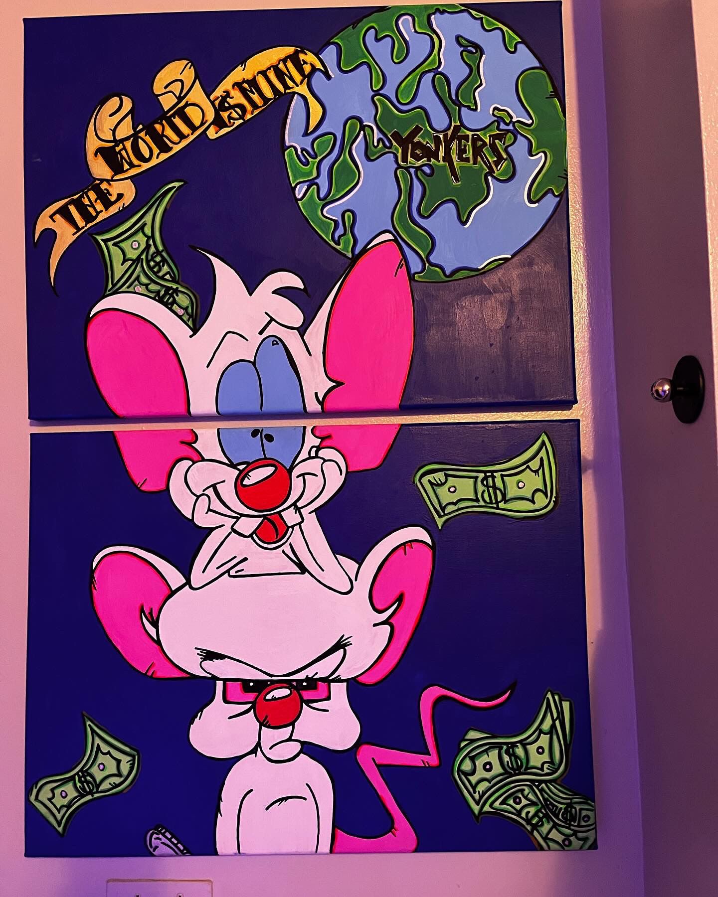 Pinky And The Brain Custom Canvas Painting 