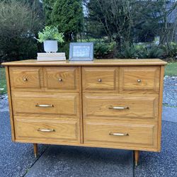 MCM 6 Drawer Dresser With Mirror 