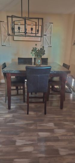 Marble high dinning table