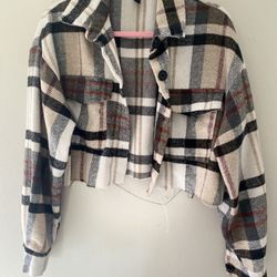 Shein cropped flannel 