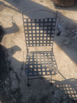 Vintage Wrought Iron Outdoor Patio Chair
