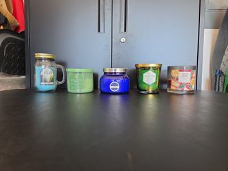 (5) large candles