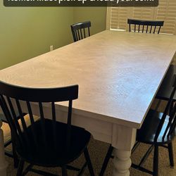 8ft Dining Table w/ Chairs 