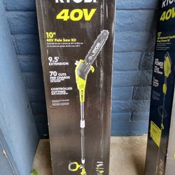 POLE SAW RYOBI 40V BATTERY AND CHARGER INCLUDED 
