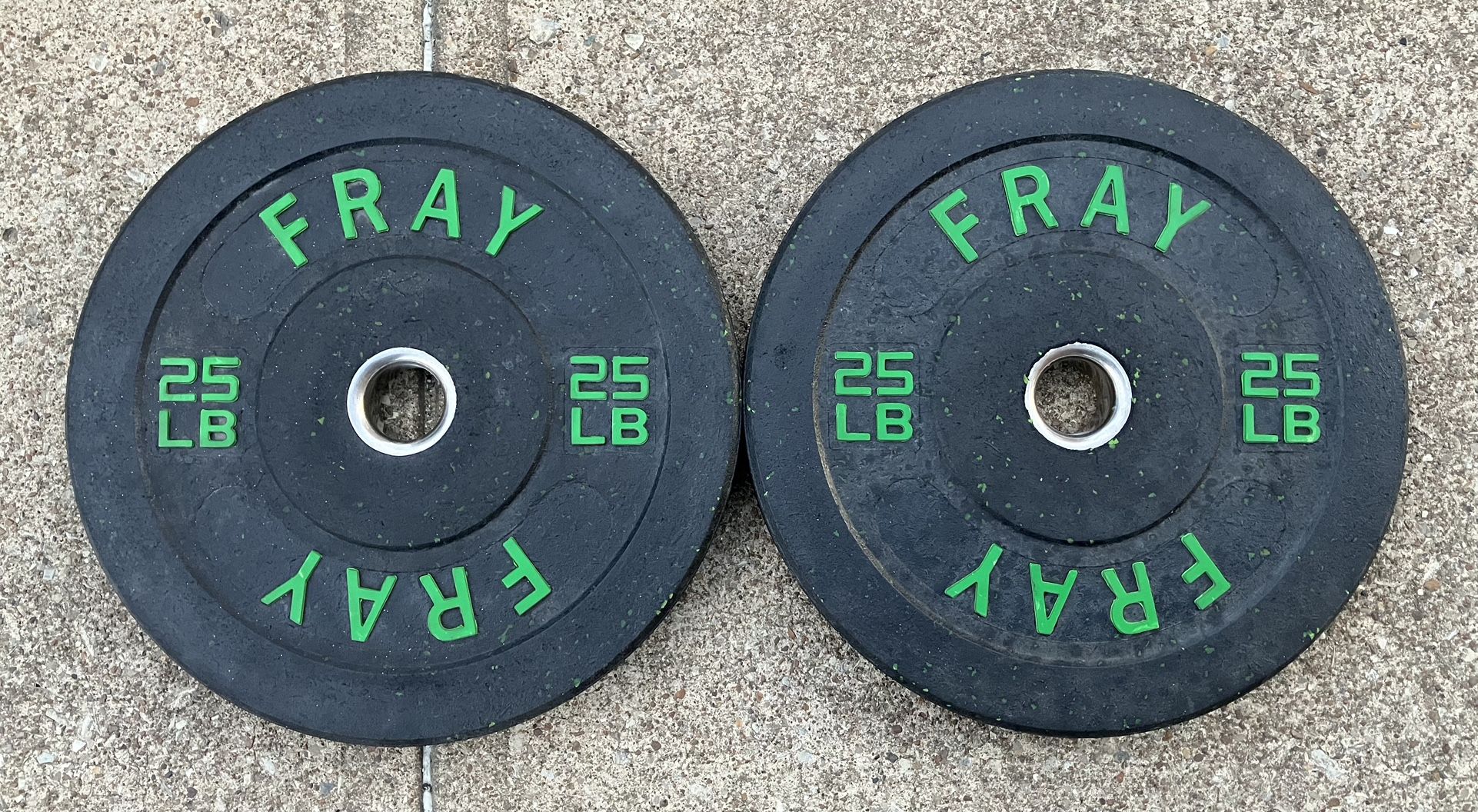 Plate Set Fray Bumper Plates Fray Crumb 25 Lb Bumper Olympic