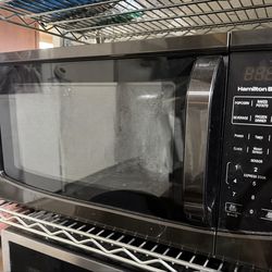 Dark silver microwave
