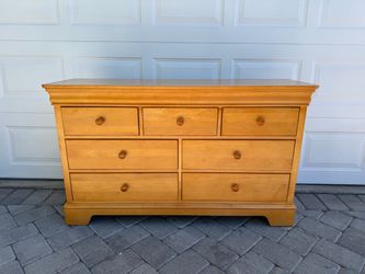 Stanley Furnitures solid wood dresser and mirror
