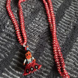 Handmade Native American Bead Necklace 