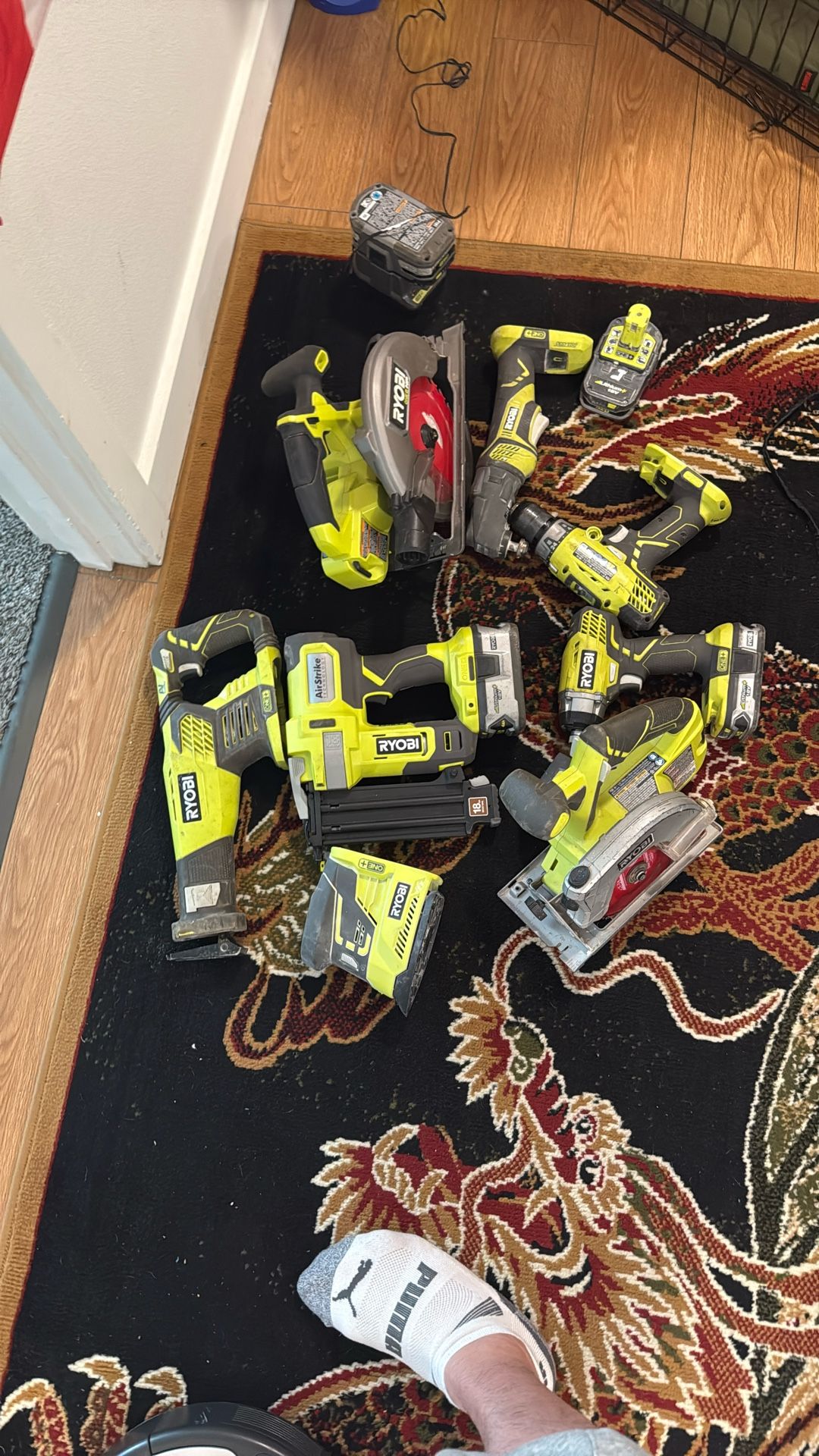 Ryobi Tools With 4 Batteries
