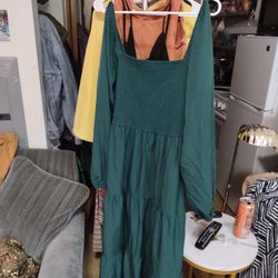 Sea Green  Peasant Dress!