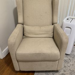 Greenguard Gold Certified DaVinci Dark Beige Glider/Reclining Nursery Chair