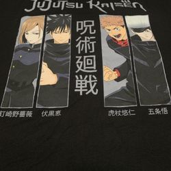 Jujutsu Kaisen Adult T-Shirt Japanese Anime Short Sleeve(3XL, Black)